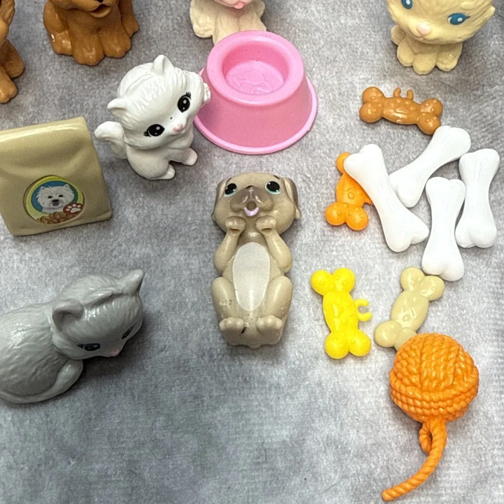 Huge Lot Of Barbie Chelsea 30 Pets Dogs Cats Pony & House Accessories Brushes